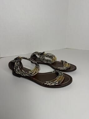 Tory Burch Snakeskin Gladiator Sandals Size 8 Womens